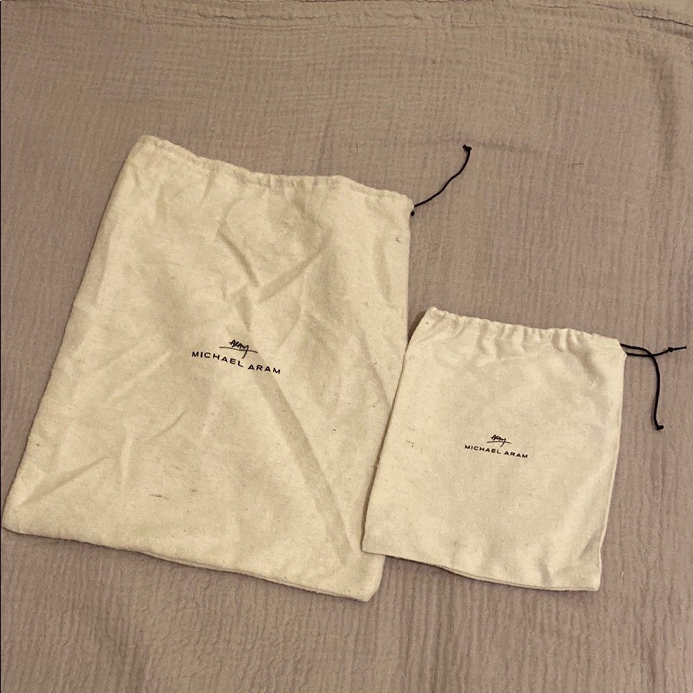 Michael Aram Cream Drawstring Bags Set